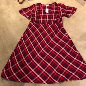 J Jill Fit & Flare midi, short sleeve dress. New never worn.